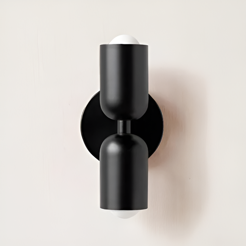 Wall Sconce with Dual Capsule Shades and Up-Down Lighting for Modern - Image 8