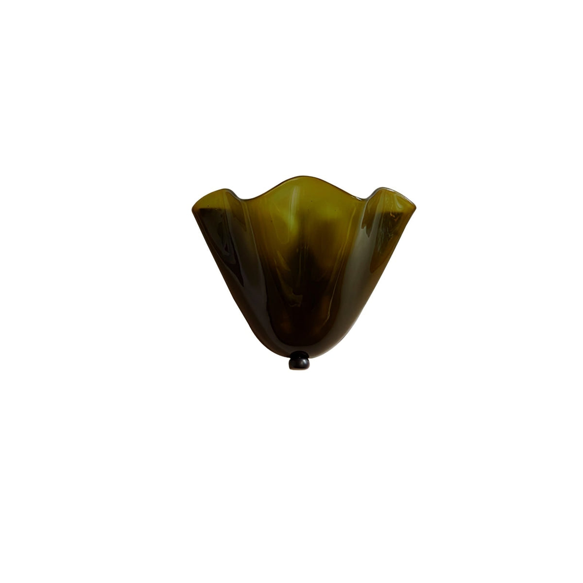 Wall Sconce with Wavy Glass Shade and Warm Ambient Lighting - Image 24