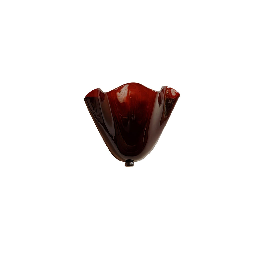 Wall Sconce with Wavy Glass Shade and Warm Ambient Lighting - Image 25
