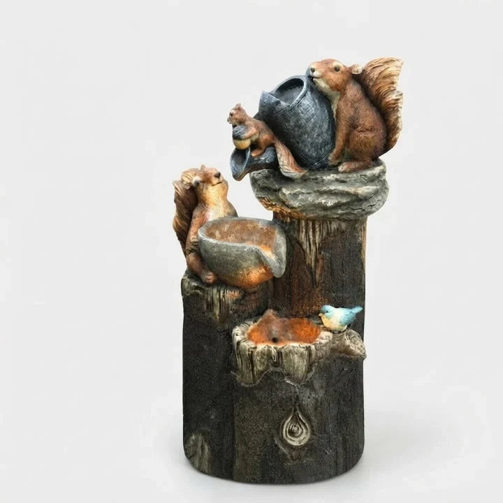 Water Fountain Solar Powered Tabletop with LED Lighting and Hand-Painted Animal Figure - Image 10