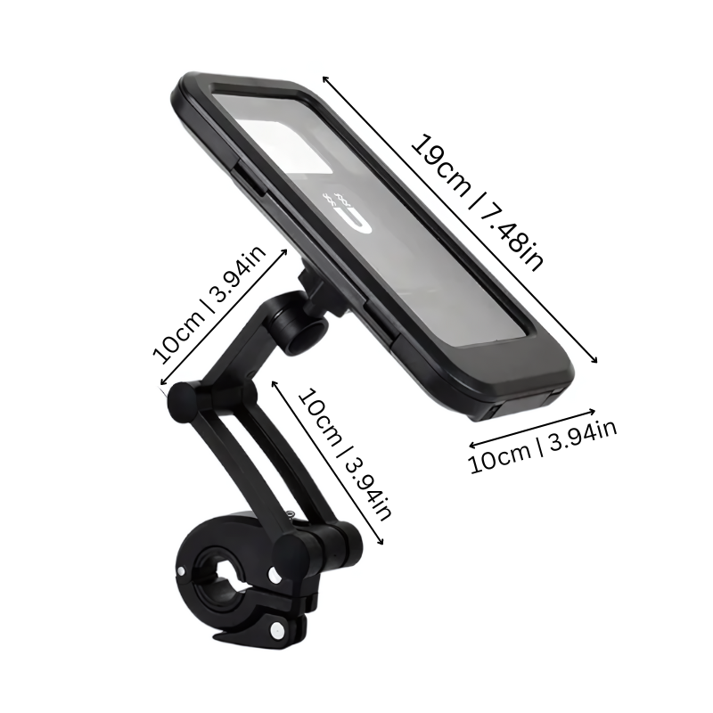 Waterproof Bike Phone Holder Mount with Adjustable Arm and Clear Touch Screen - Image 2