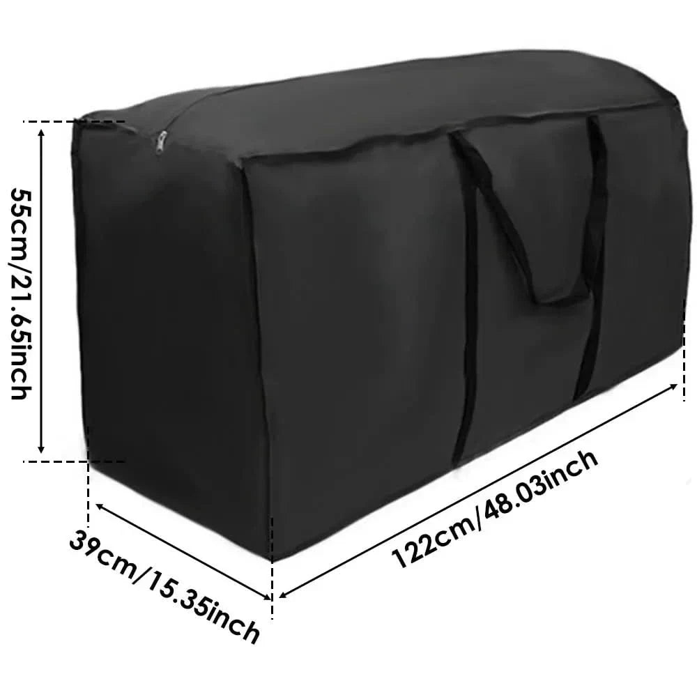 Waterproof Cushion Storage Bag with UV Protection Zipper and Handles for Patio Furniture - Image 7