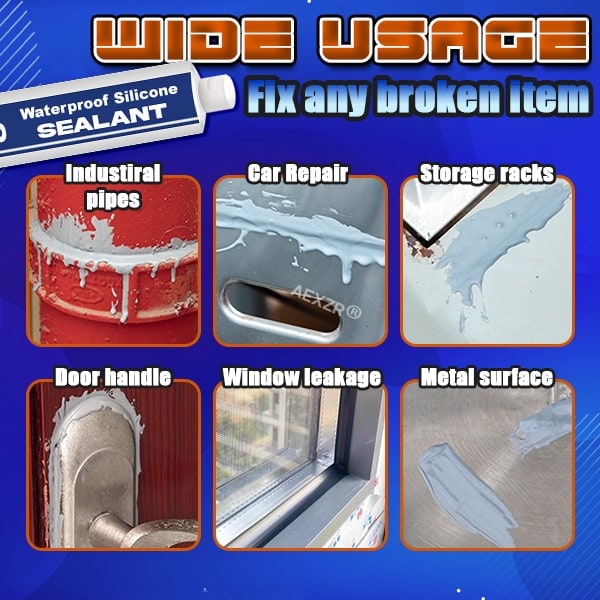 Waterproof Silicone Sealant Caulk Flexible Squeeze Tube - Image 3