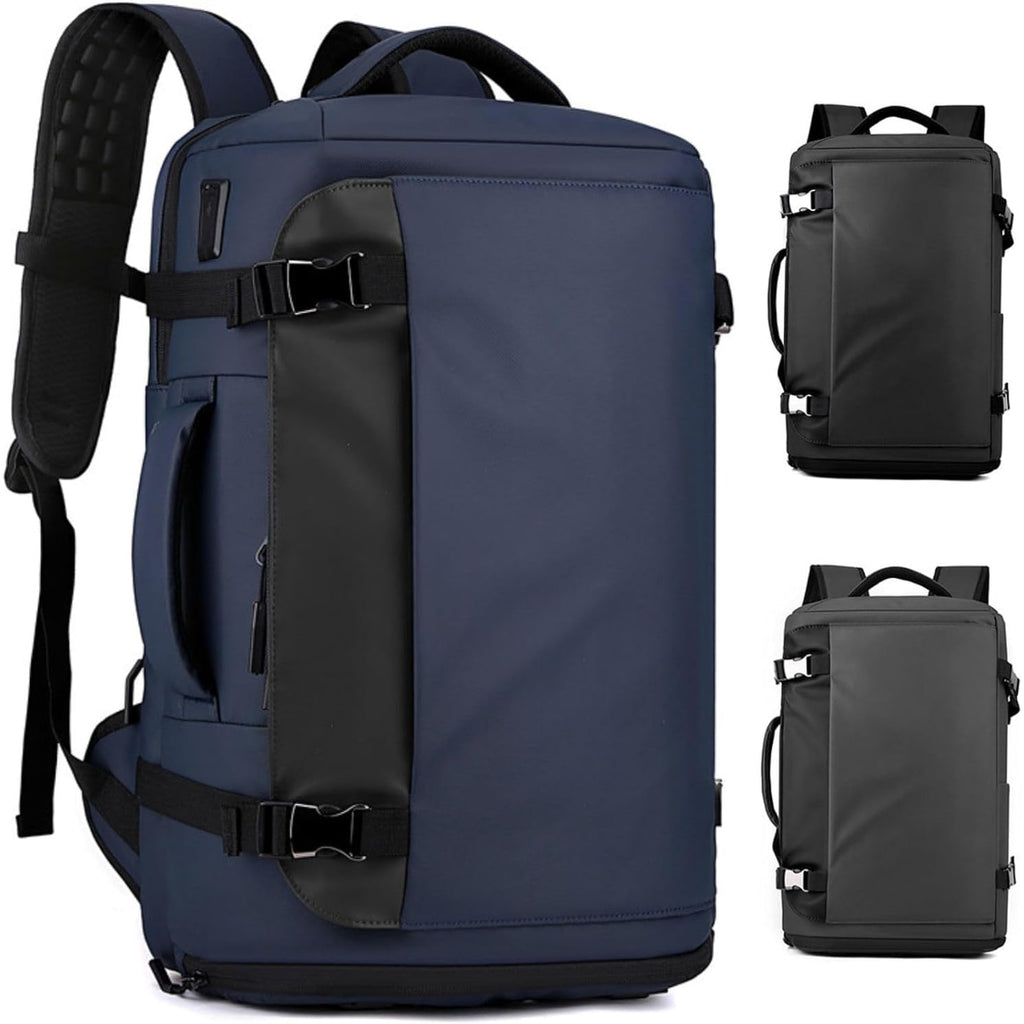 Waterproof Travel Backpack with Laptop Compartment USB Port and Trolley Sleeve - Image 2