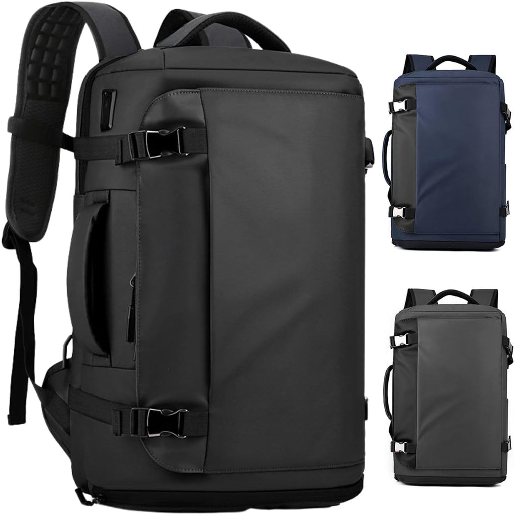 Waterproof Travel Backpack with Laptop Compartment USB Port and Trolley Sleeve - Image 4