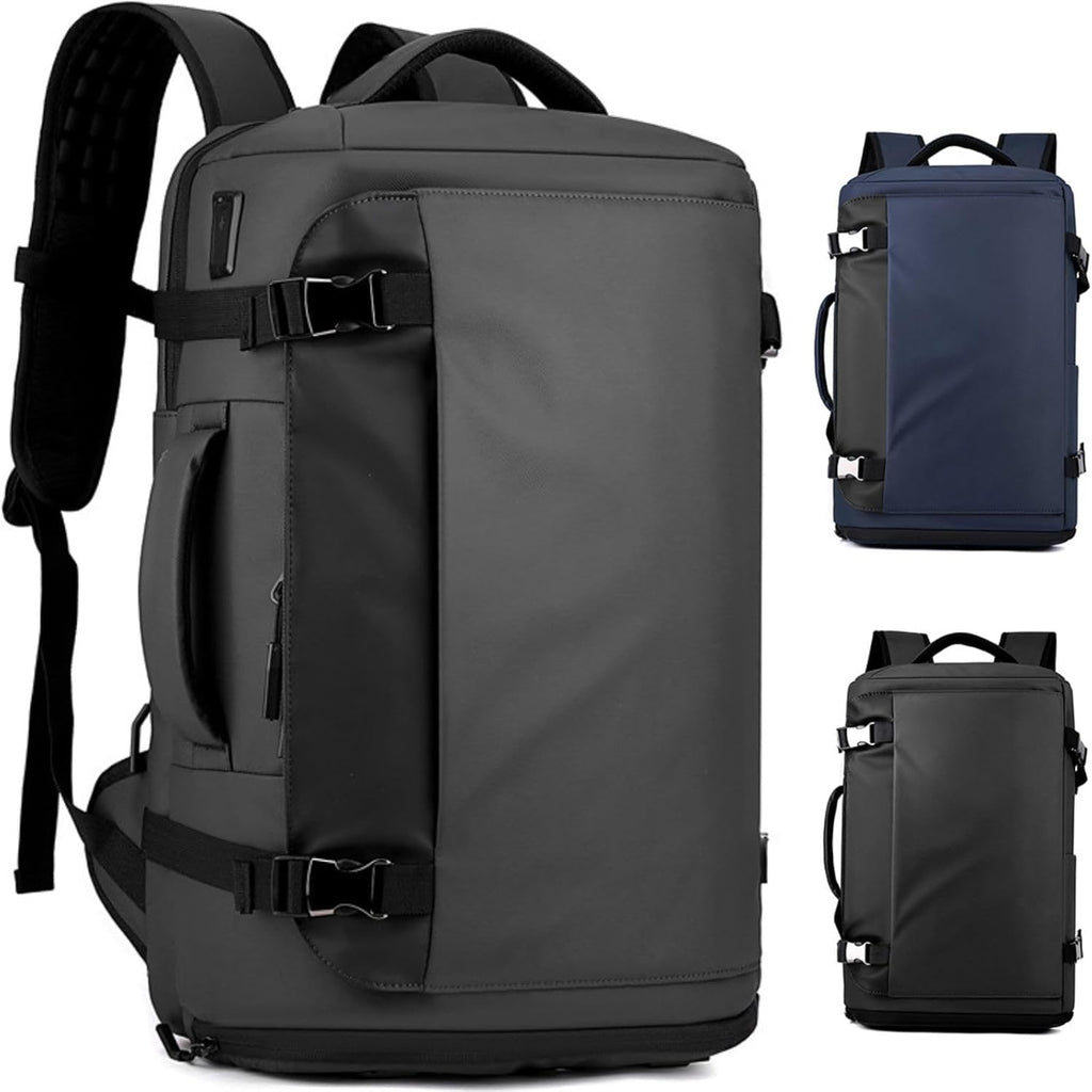 Waterproof Travel Backpack with Laptop Compartment USB Port and Trolley Sleeve - Image 6