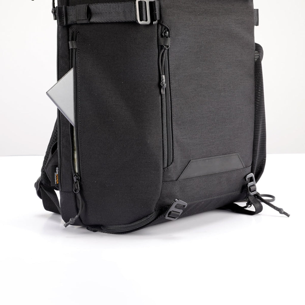 Waterproof Travel Laptop Commuter Backpack Black Mesh Shoe Compartment With Sleeve - Image 5