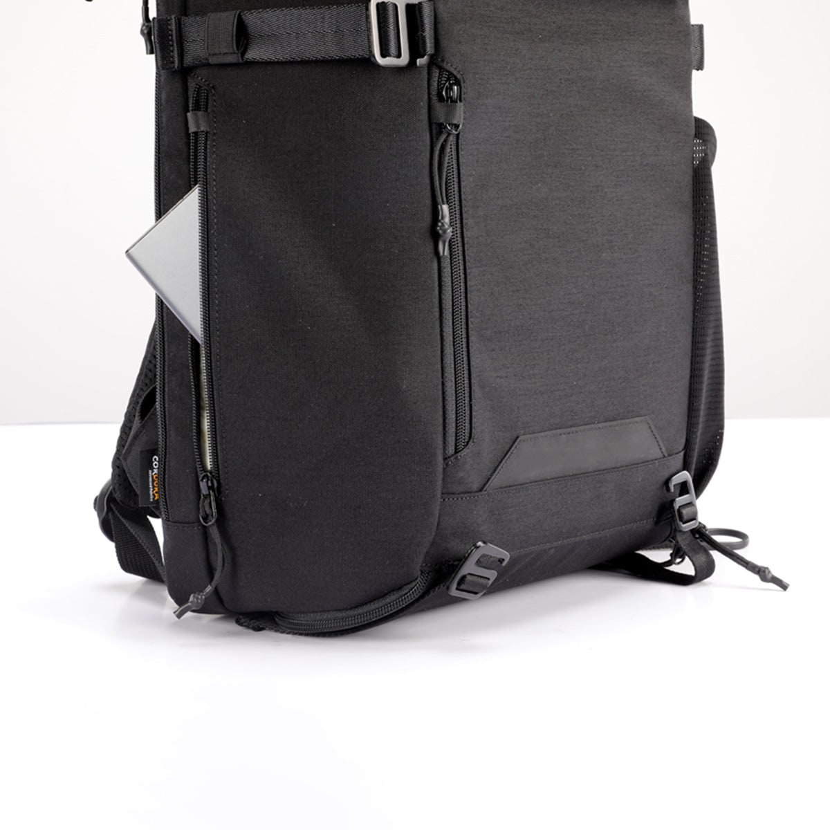 Waterproof Travel Laptop Commuter Backpack Black Mesh Shoe Compartment With Sleeve - Image 5
