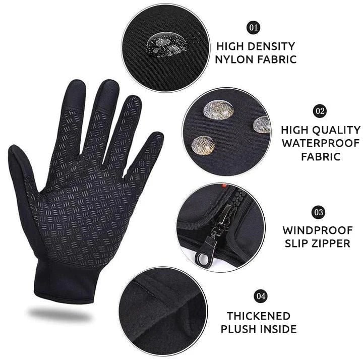 Waterproof Winter Gloves with Touchscreen Fingertips and Thermal Fleece Lining - Image 2