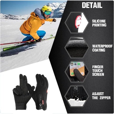 Waterproof Winter Gloves with Touchscreen Fingertips and Thermal Fleece Lining - Image 7
