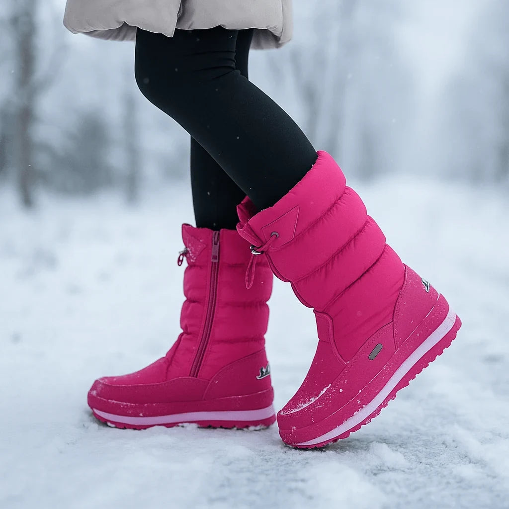 Waterproof with Quilted Mid-Calf Design and Non-Slip Lugged Sole - Image 3