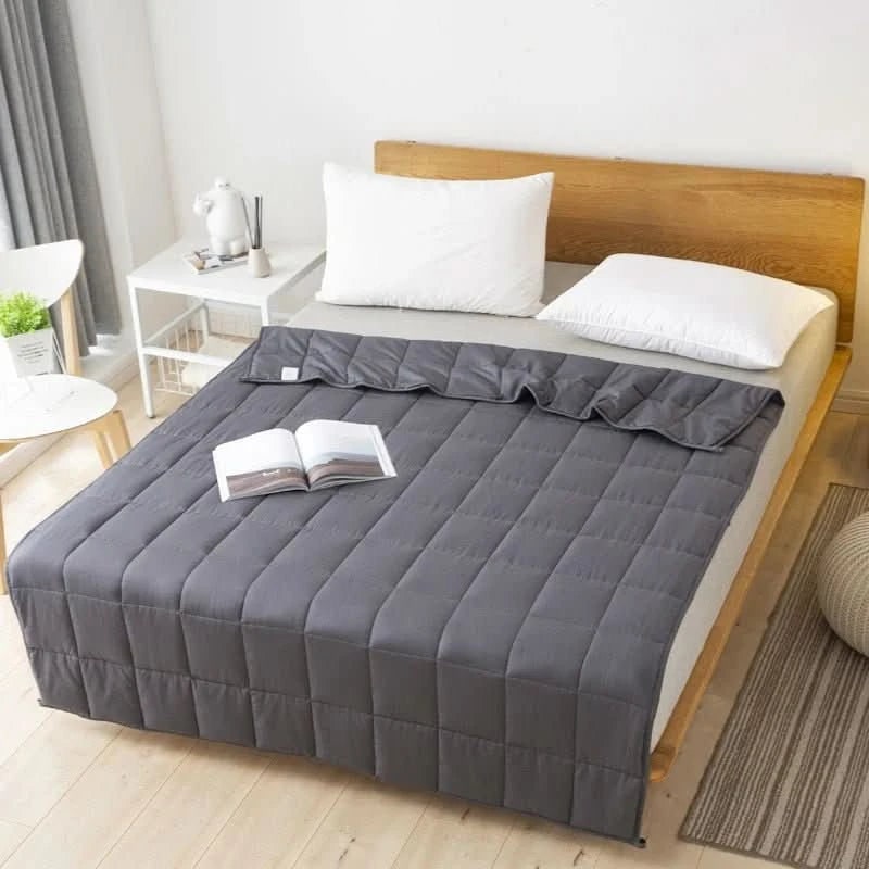 Weighted Blanket Sleep Glass Bead Cotton Quilted Breathable Machine Washable - Image 1