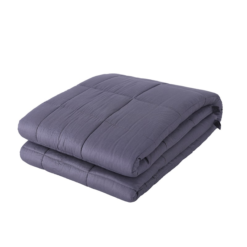 Weighted Blanket Throw with Quilted Square Pockets and Stitched Cotton Design - Image 5
