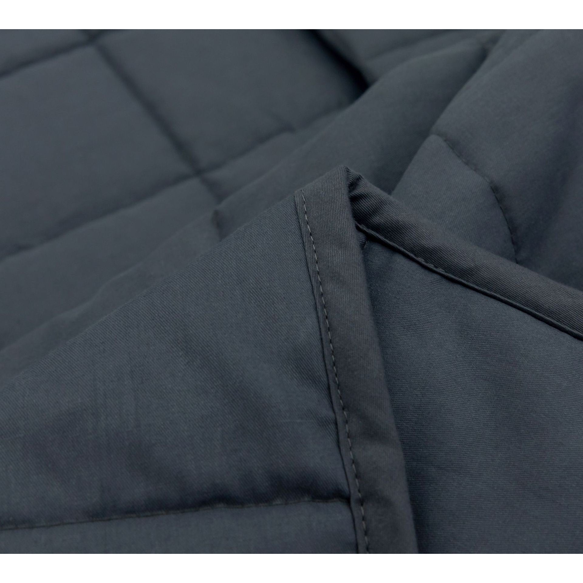 Weighted Oversized Cotton Blanket with Quilted Grid Pattern Bamboo Cooling - Image 10