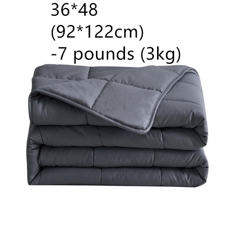Weighted Oversized Cotton Blanket with Quilted Grid Pattern Bamboo Cooling - Image 2