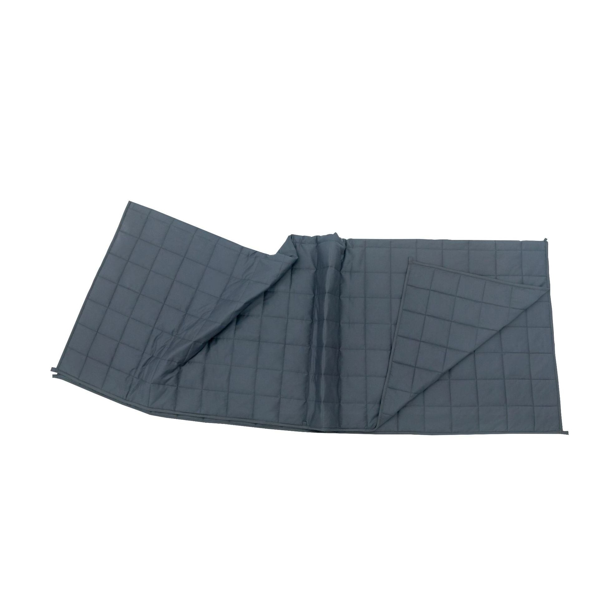 Weighted Oversized Cotton Blanket with Quilted Grid Pattern Bamboo Cooling - Image 3