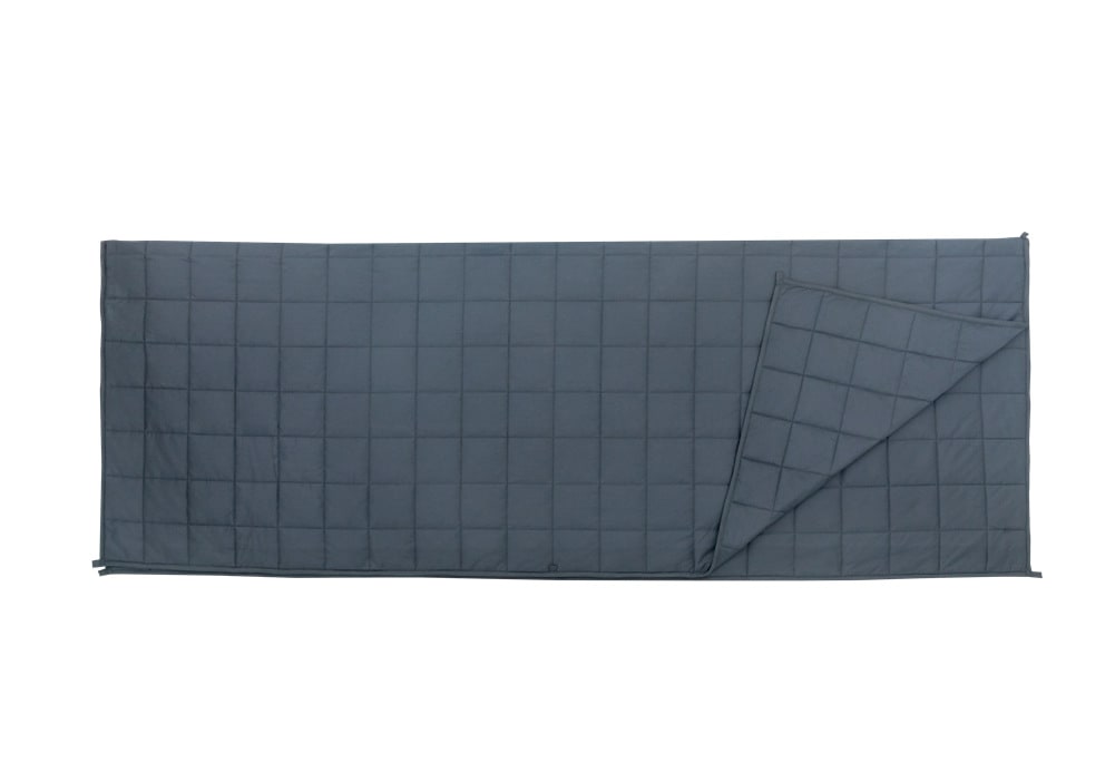 Weighted Oversized Cotton Blanket with Quilted Grid Pattern Bamboo Cooling - Image 4