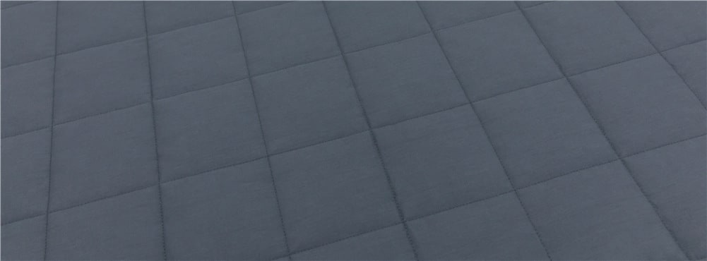 Weighted Oversized Cotton Blanket with Quilted Grid Pattern Bamboo Cooling - Image 5