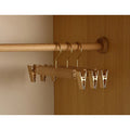 Wide Shoulder Wooden Hangers Coat Suit Metal Clips Non Slip Bar With Trouser - Image 4