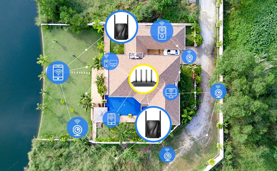 WIFI Extender Wireless Internet and Range with Dual Band Repeater and Four External Antennas - Image 14