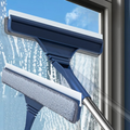 Window Squeegee with Microfiber Scrubber and Telescopic Pole for Streak-Free Cleaning - Image 1