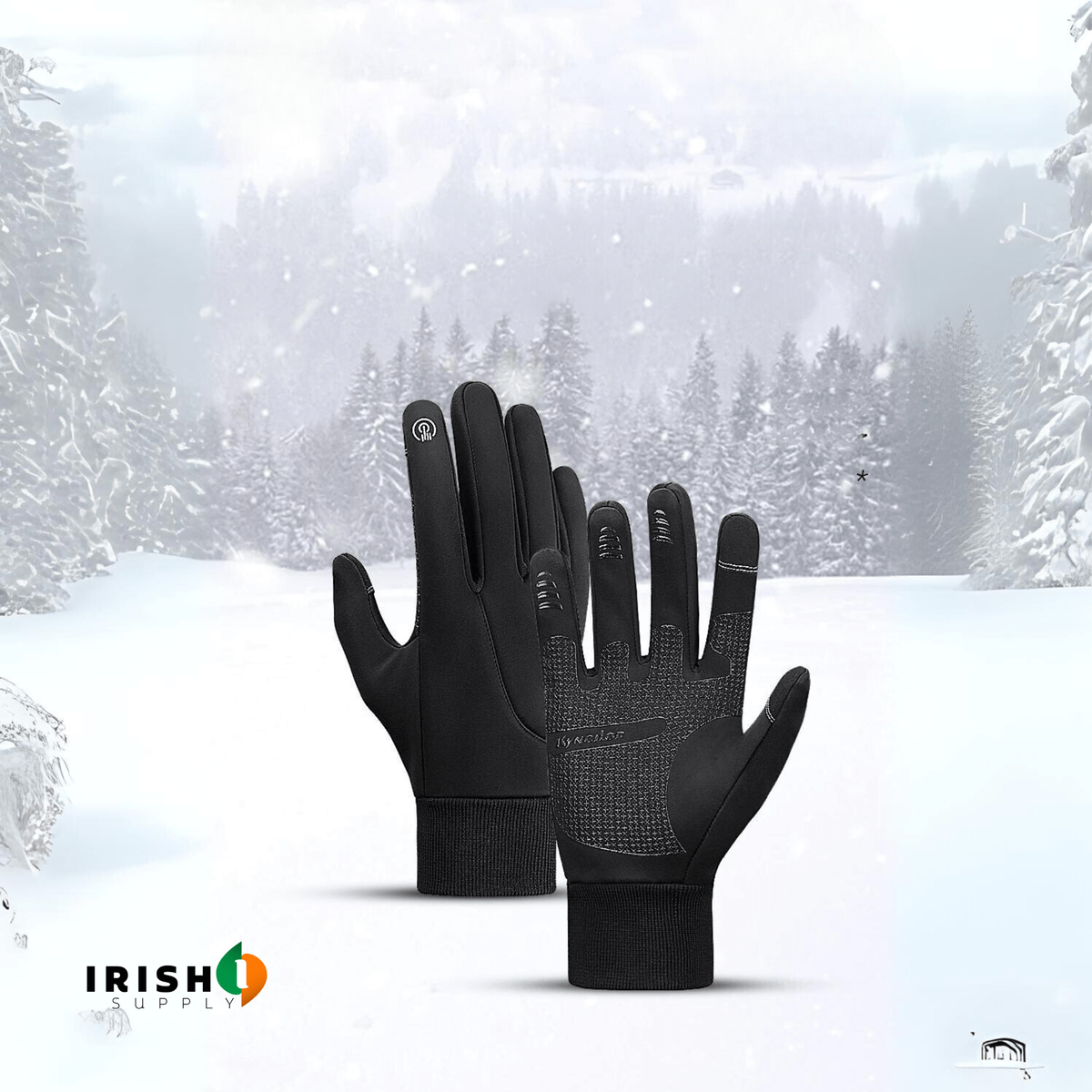 Winter Bike Riding Gloves with Waterproof Thermal Shell and Touchscreen Fingertips - Image 2