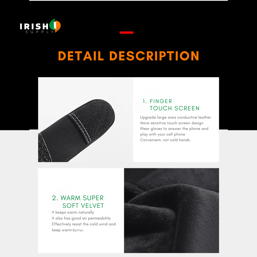 Winter Bike Riding Gloves with Waterproof Thermal Shell and Touchscreen Fingertips - Image 9
