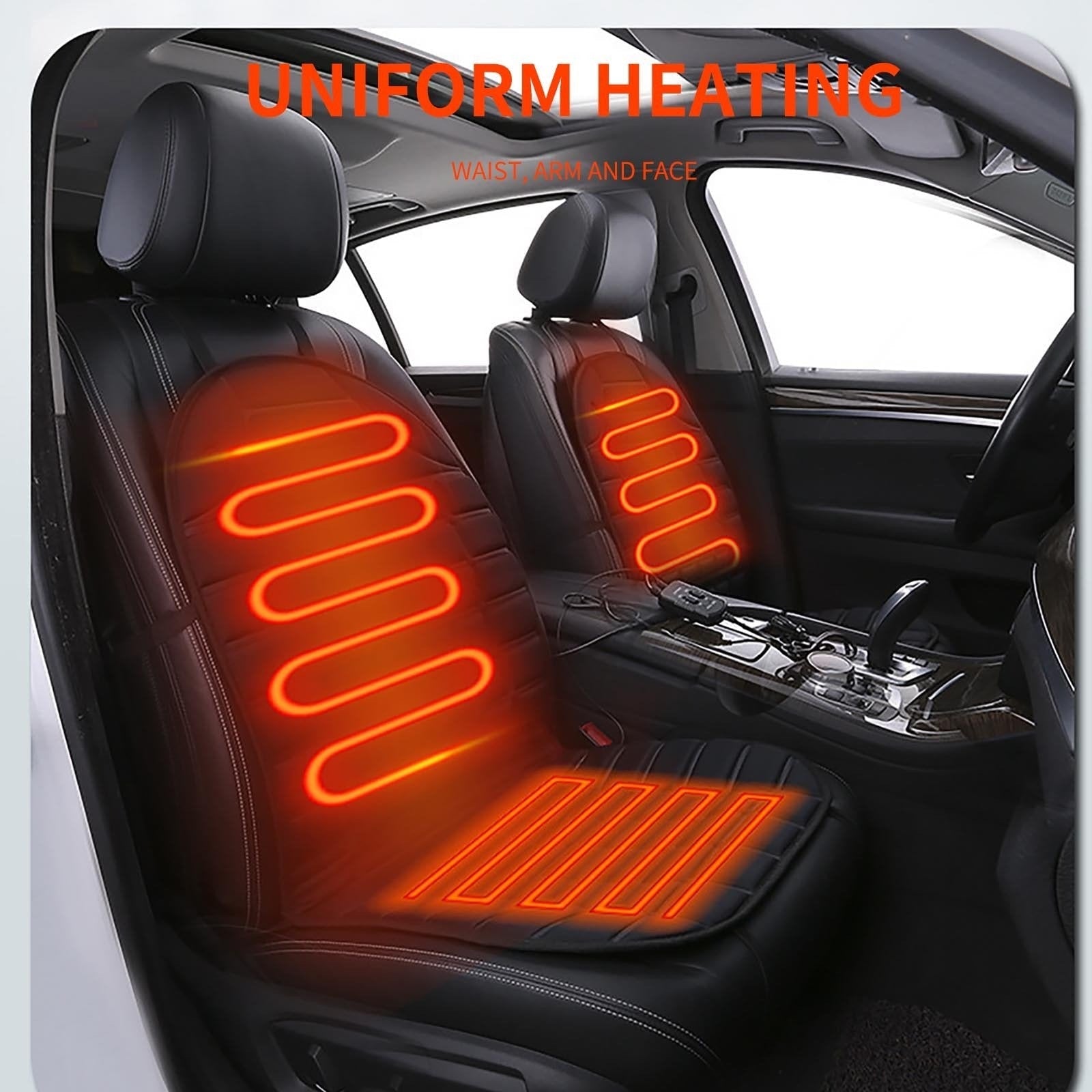 Winter Car Seat Cover with Heated Backrest Support and Temperature Controller - Image 2