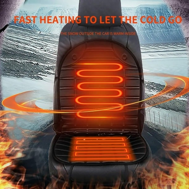Winter Car Seat Cover with Heated Backrest Support and Temperature Controller - Image 3