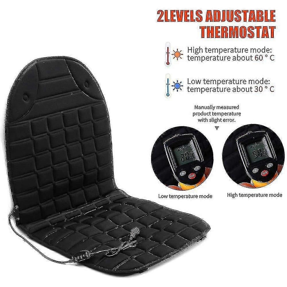 Winter Car Seat Cover with Heated Backrest Support and Temperature Controller - Image 4
