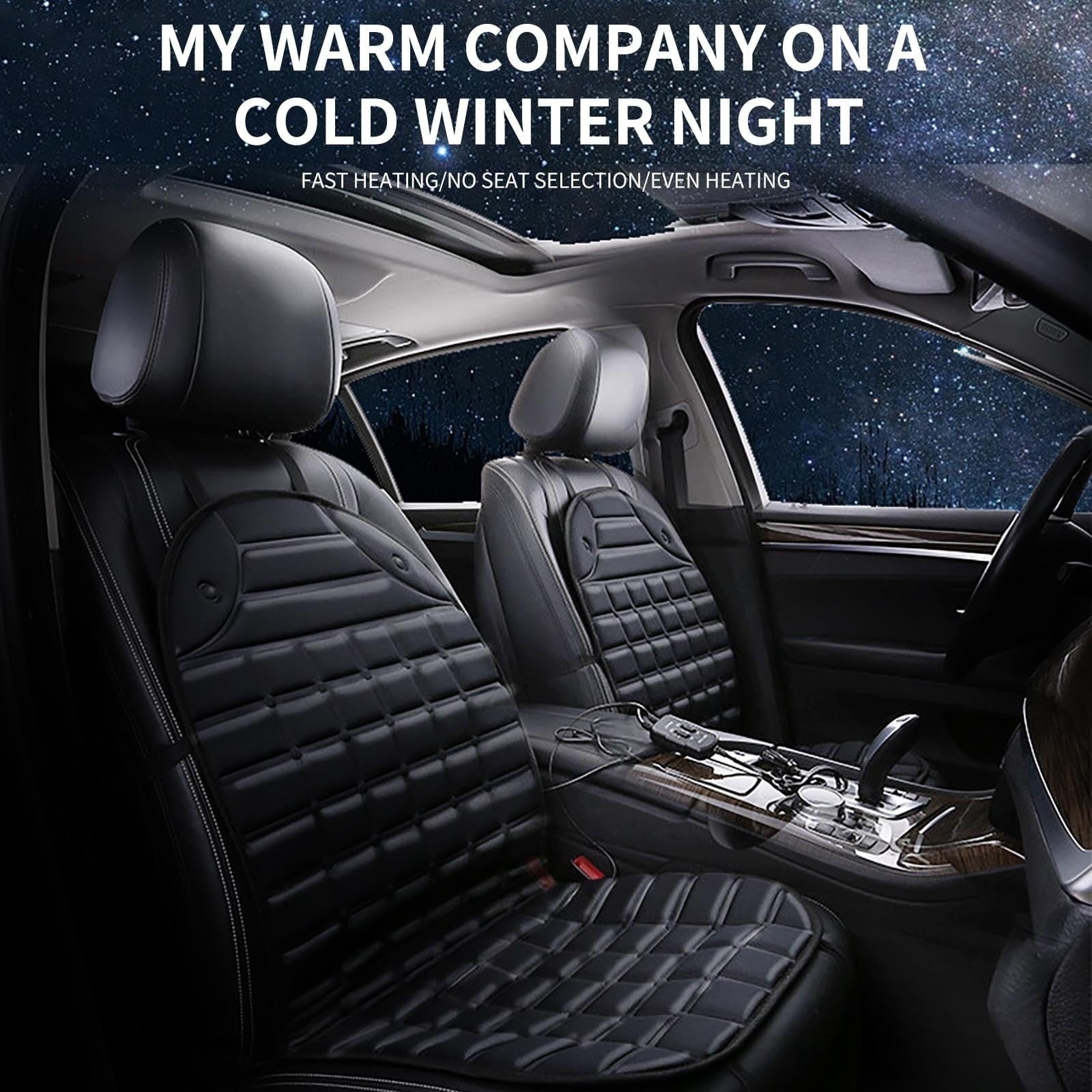 Winter Car Seat Cover with Heated Backrest Support and Temperature Controller - Image 5