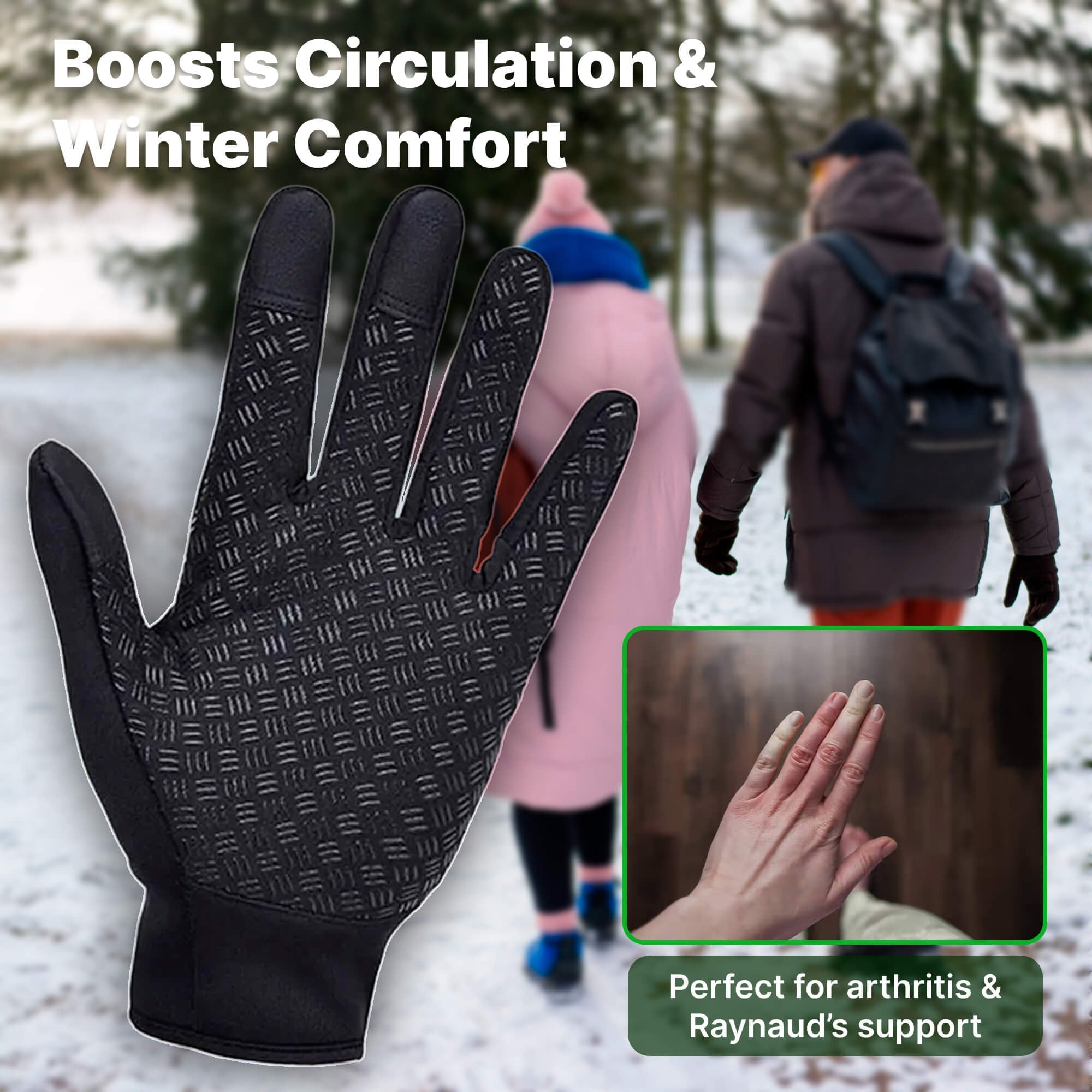 Winter Cycling Gloves Insulated Waterproof Touchscreen with Zippered Cuffs Bicycle - Image 6