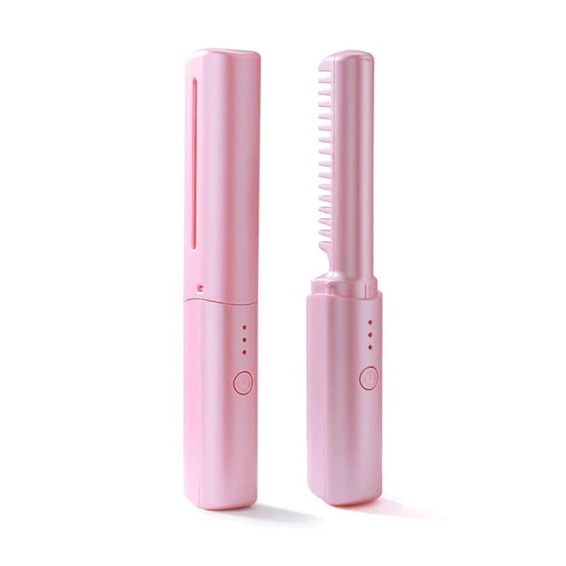 Wireless Hair Straightener Brush Portable Heated Ceramic Cordless LED - Image 8