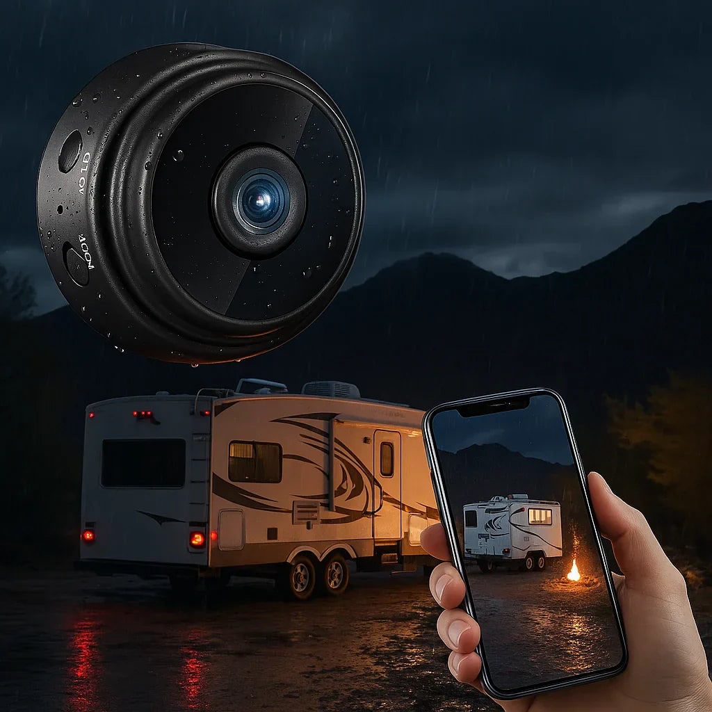 Wireless Mini Security Camera System with Magnetic Stand and Night Vision Doorbell - Image 1