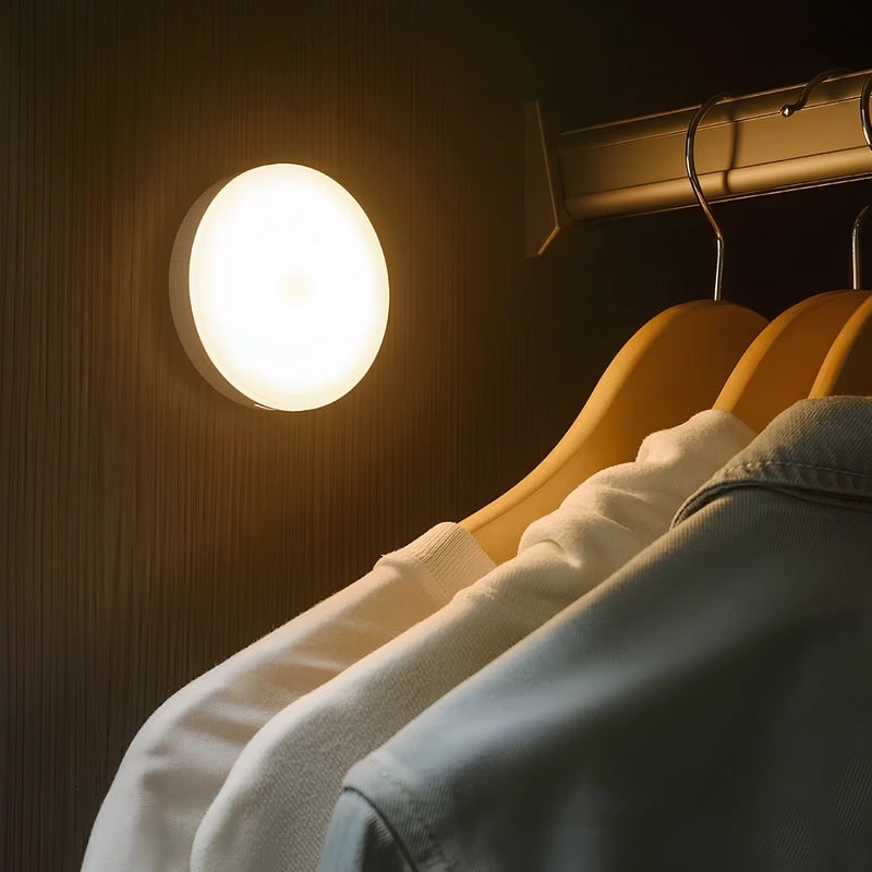 Wireless Motion Sensor Light Adhesive Closet LED Magnetic Puck Portable - Image 7