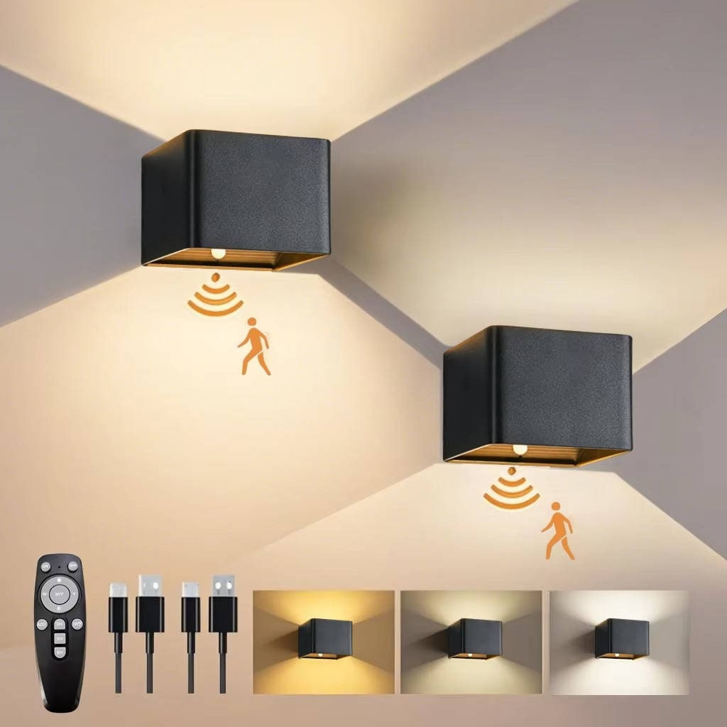Wireless Wall Light and Battery Powered Sconce with Motion Sensor and Remote Control - Image 1