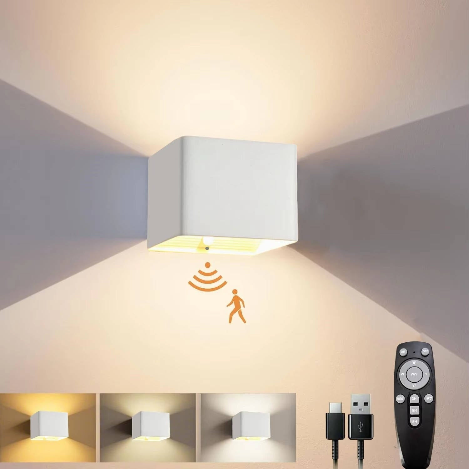 Wireless Wall Light and Battery Powered Sconce with Motion Sensor and Remote Control - Image 8