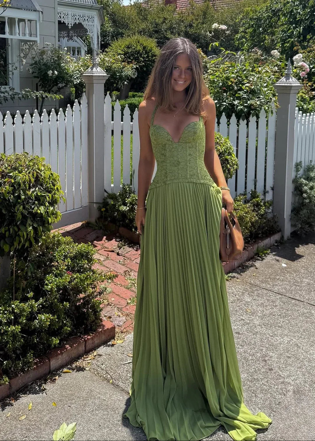 Alice | Women's Halter Neck Pleated Maxi Dress for Wedding Guests