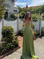 Alice | Women's Halter Neck Pleated Maxi Dress for Wedding Guests