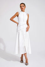 Caroline | Women's Lace Midi Dress with Sleeveless Design for Wedding Guests