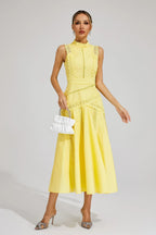 Caroline | Women's Lace Midi Dress with Sleeveless Design for Wedding Guests
