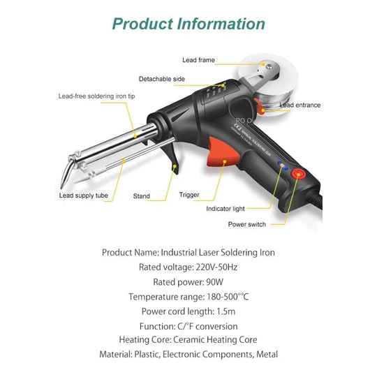 Women's Automatic Soldering Gun with Wire Feed and Temperature Control for Electronics - Image 5