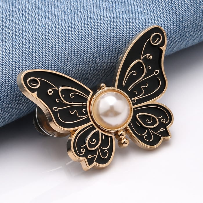 Women's Butterfly Waist Tightener Clips with Adjustable Pins and Filigree Details - Image 1