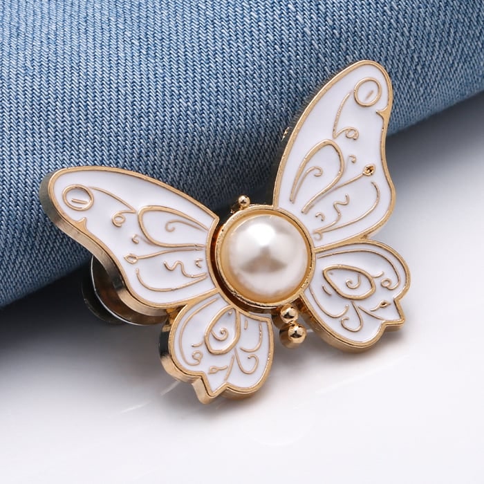 Women's Butterfly Waist Tightener Clips with Adjustable Pins and Filigree Details - Image 2
