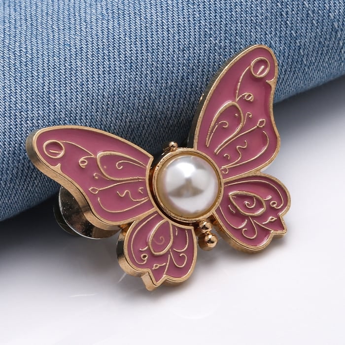Women's Butterfly Waist Tightener Clips with Adjustable Pins and Filigree Details - Image 4