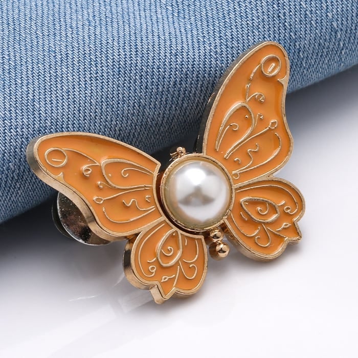 Women's Butterfly Waist Tightener Clips with Adjustable Pins and Filigree Details - Image 5