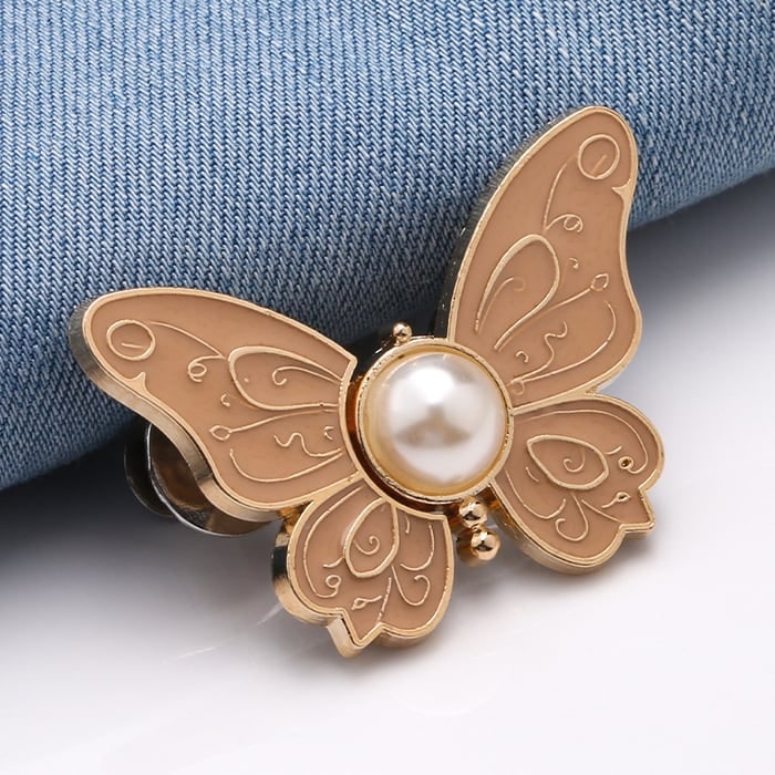 Women's Butterfly Waist Tightener Clips with Adjustable Pins and Filigree Details - Image 6
