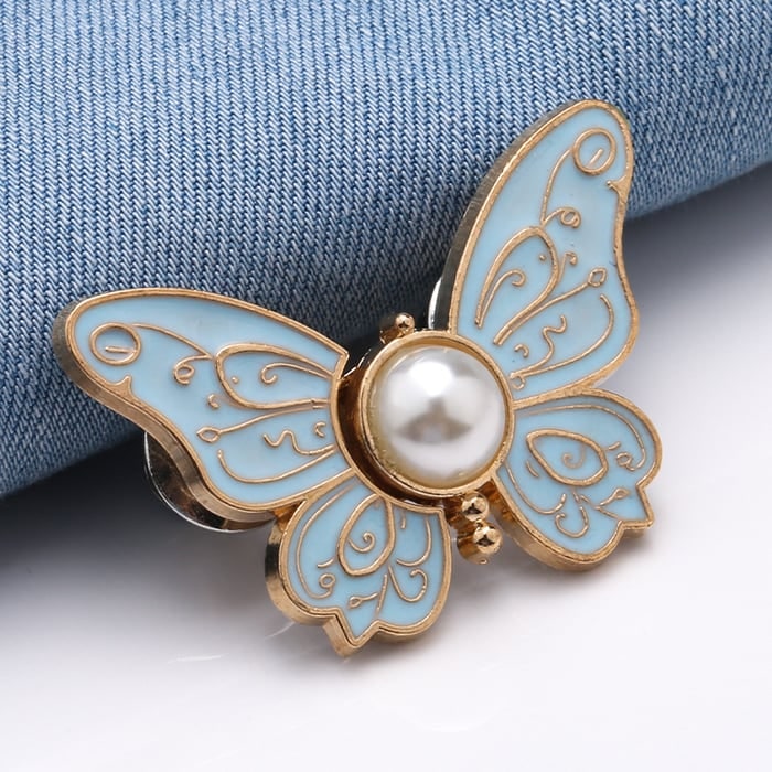 Women's Butterfly Waist Tightener Clips with Adjustable Pins and Filigree Details - Image 7