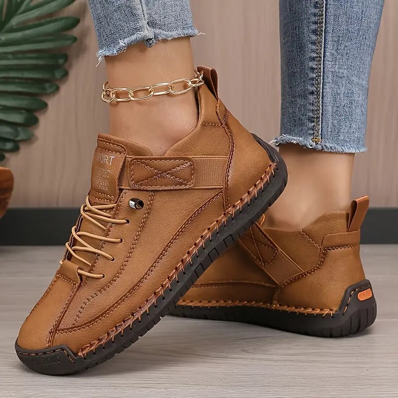 Women's Casual Slip on Sneakers with Whipstitch Detail and Comfort Everyday Wear - Image 3
