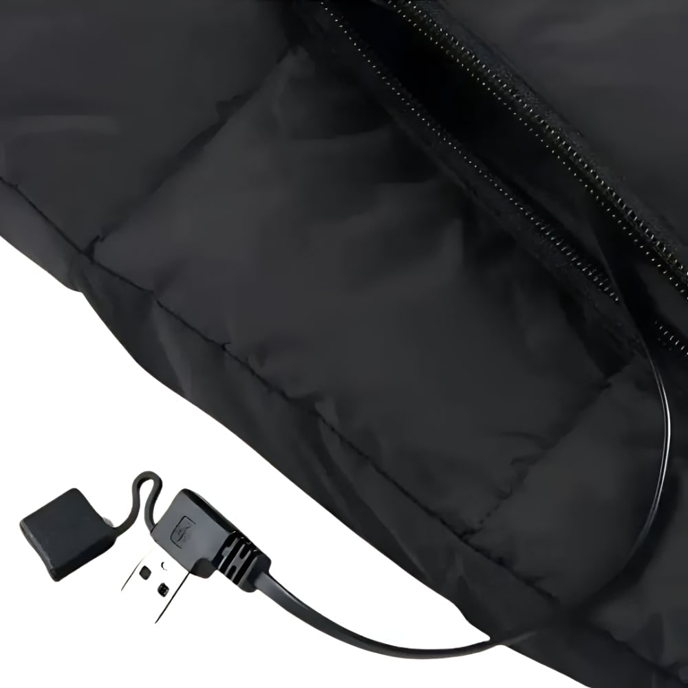 Women's Electric Heated Vest with Quilted Diamond Pattern and Zippered Pockets - Image 8